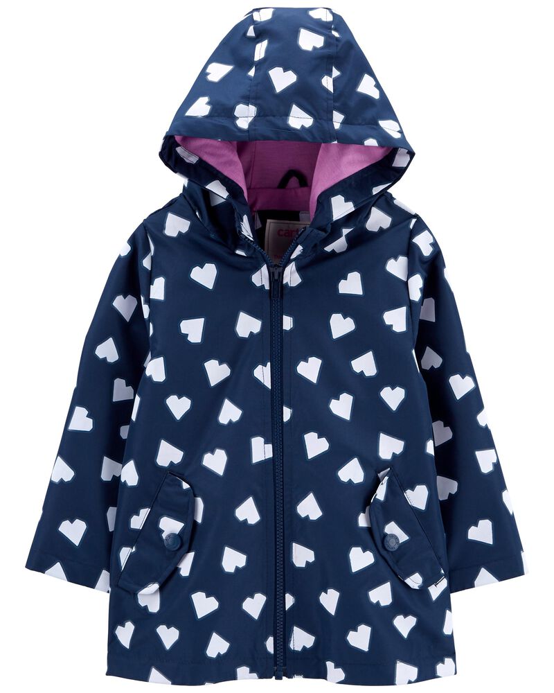 Baby Heart Color-Changing Rain Jacket, image 1 of 6 slides