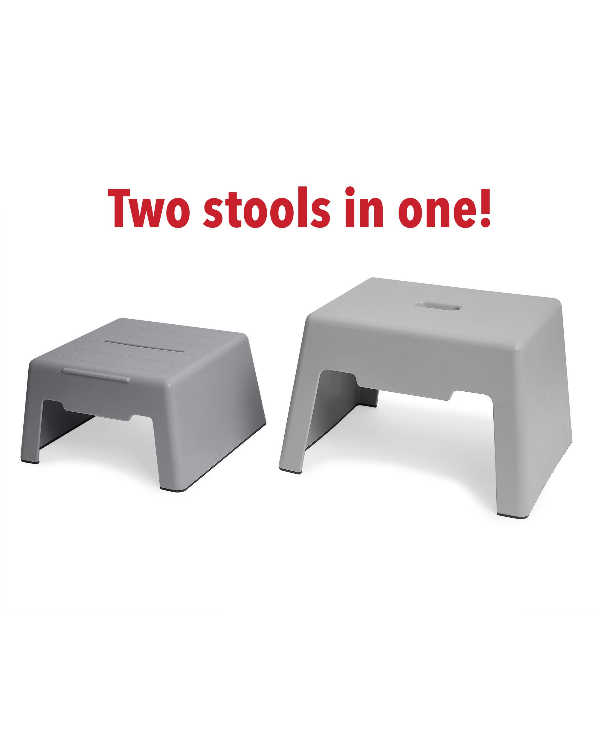 Double-Up Step Stool - Grey
, image 3 of 5 slides