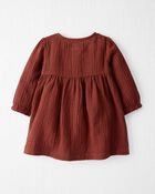 Baby Organic Cotton Gauze Dress with Bloomer, image 2 of 6 slides