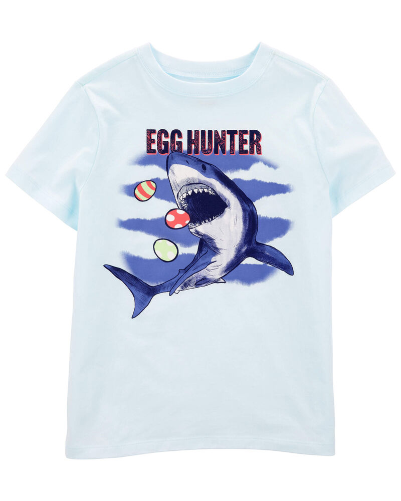 Kid Egg Hunter Shark Graphic Tee, image 1 of 3 slides