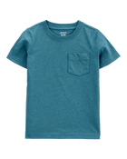 Toddler Solid Short-Sleeve Pocket Tee - Teal, image 1 of 3 slides
