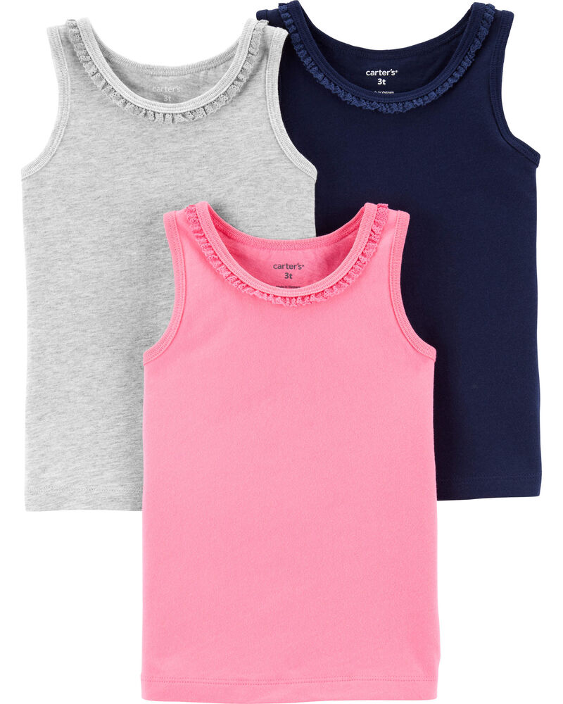 Toddler 3-Pack Jersey Tanks, image 1 of 5 slides