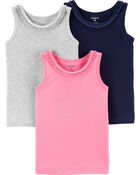 Toddler 3-Pack Jersey Tanks, image 1 of 5 slides