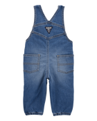 Baby Knit-Like Denim Overalls - Medium Wash, image 2 of 5 slides