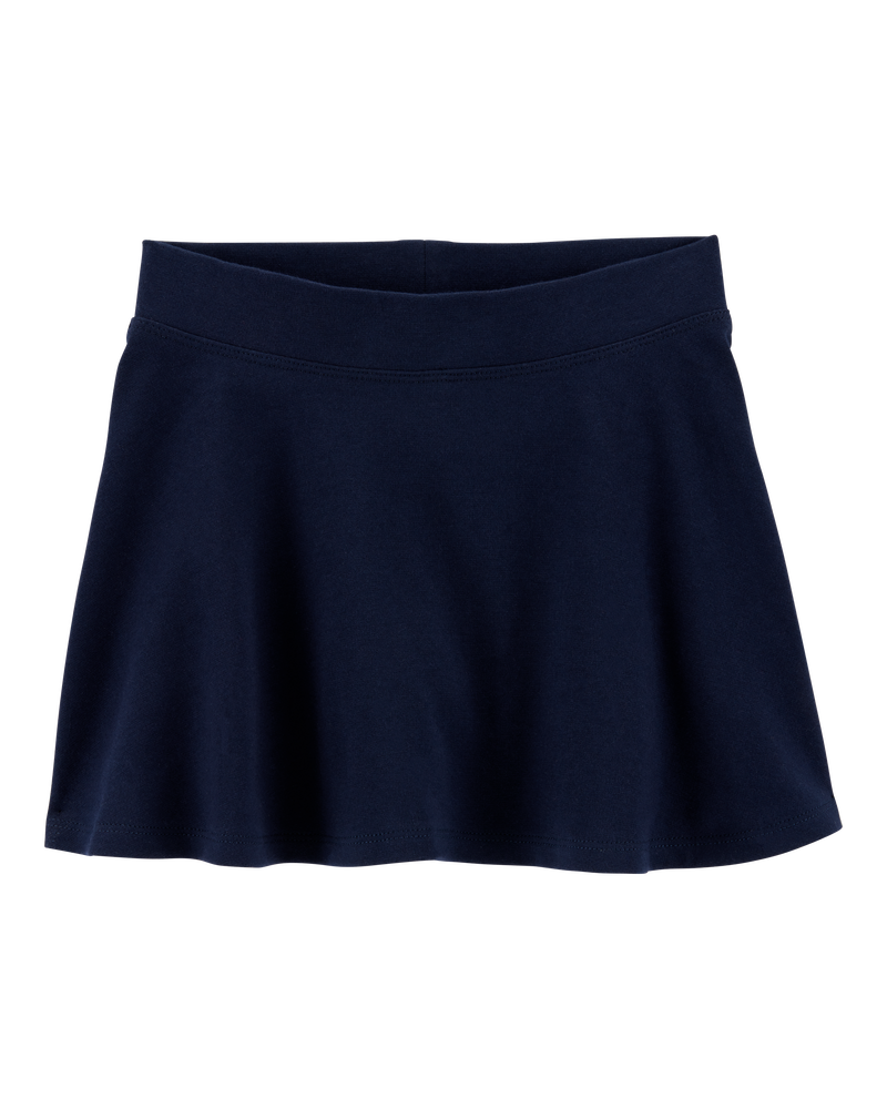 Toddler Ponte Knit Uniform Skort - Navy, image 1 of 5 slides