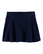 Toddler Ponte Knit Uniform Skort - Navy, image 1 of 5 slides