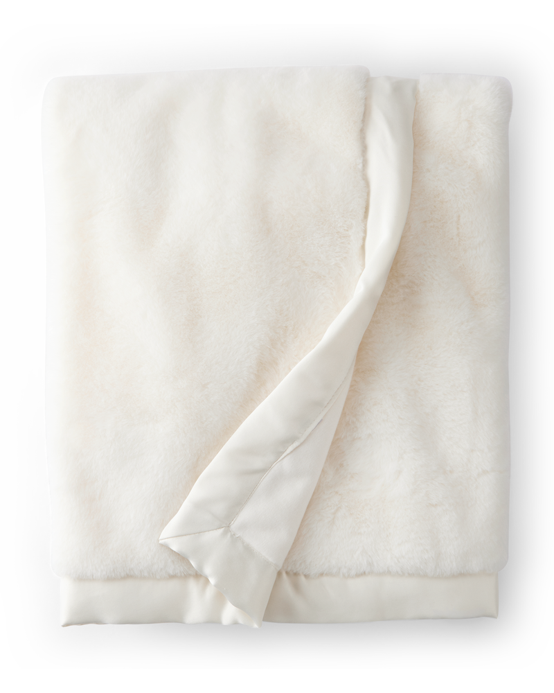 Baby Plush Blanket - White - White, image 1 of 1 slides