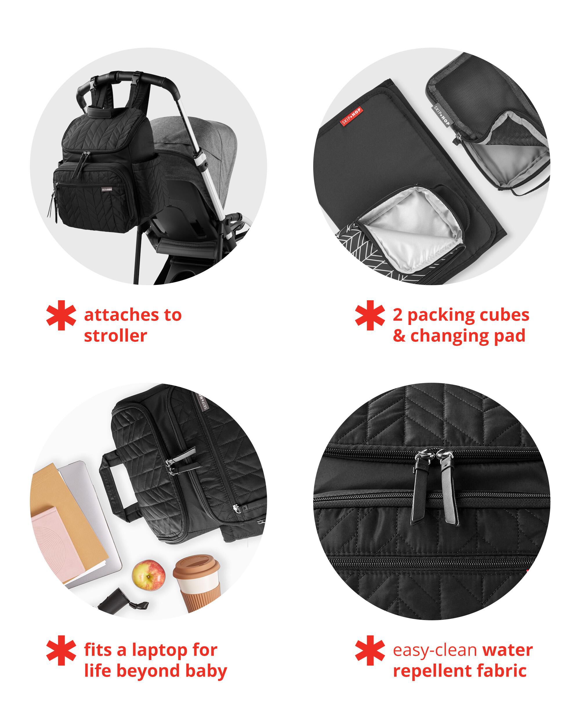 Forma Backpack Diaper Bag - Grey, image 3 of 10 slides