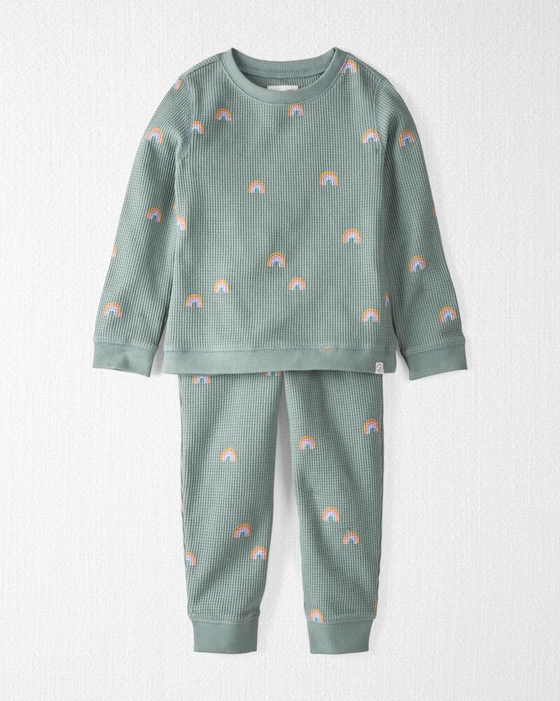 Toddler 2-Piece Waffle Knit Set Made With Organic Cotton, image 1 of 5 slides