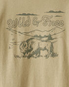 Boys Wild And Free Long-Sleeve Graphic Tee - Brown, image 2 of 3 slides