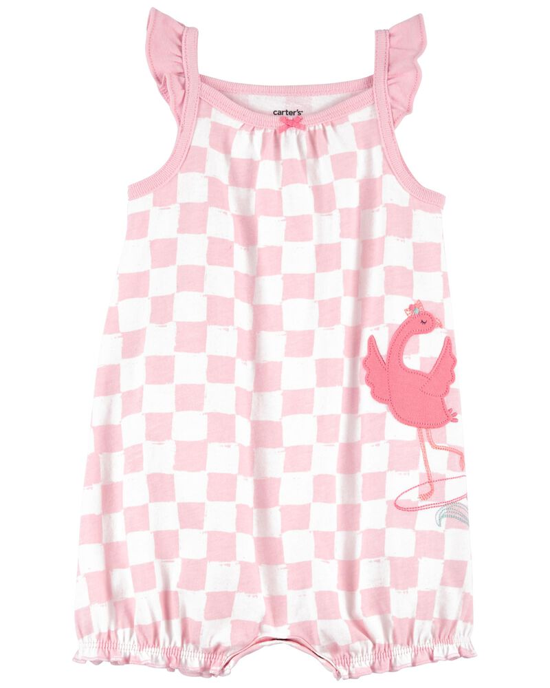 Baby 1-Piece Flamingo Romper, image 1 of 3 slides