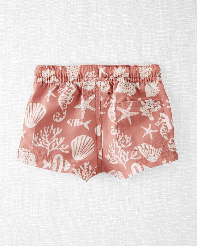 Baby Seashell Print Recycled Swim Trunks, image 2 of 4 slides