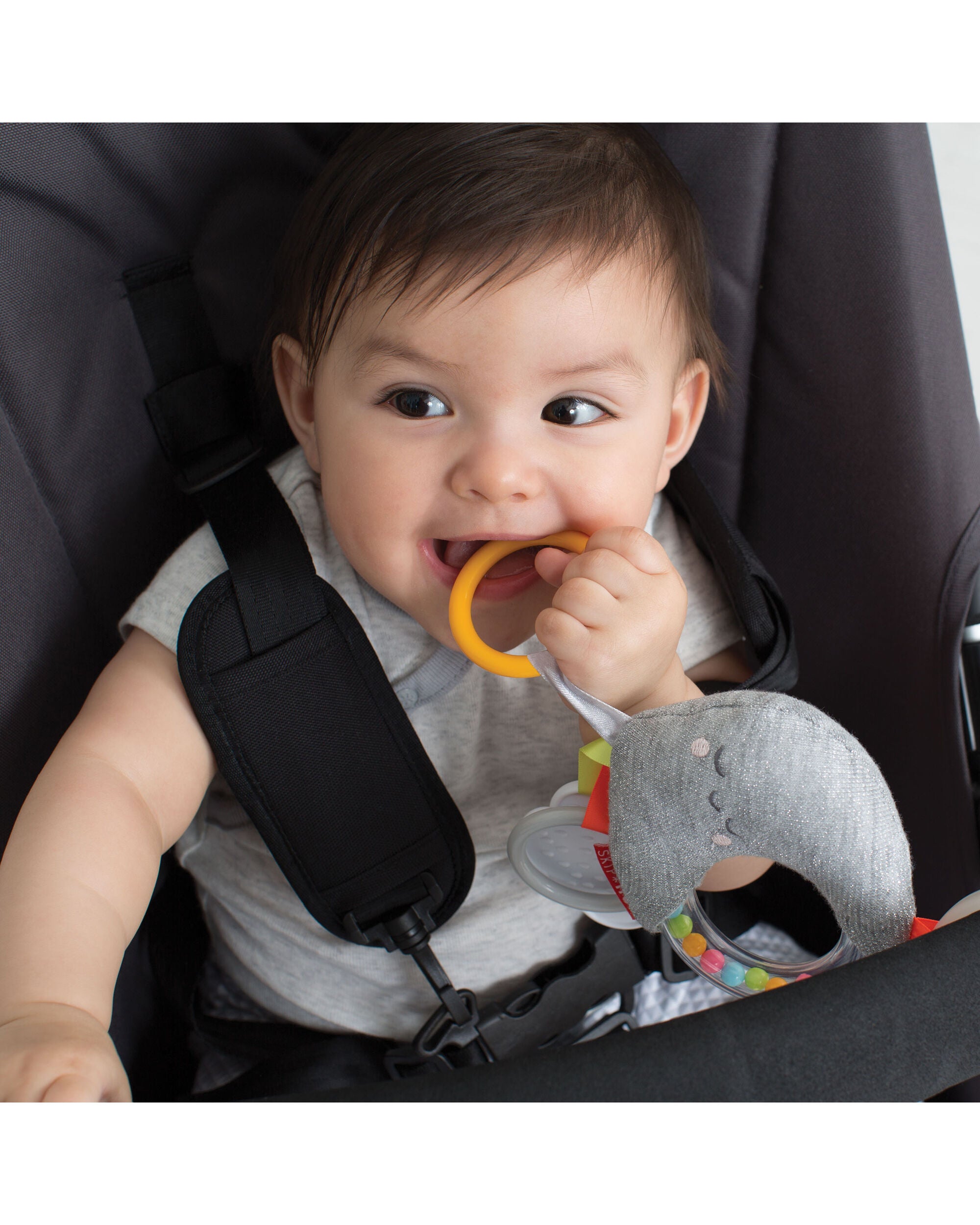 Skip hop silver lining cloud stroller bar toy top