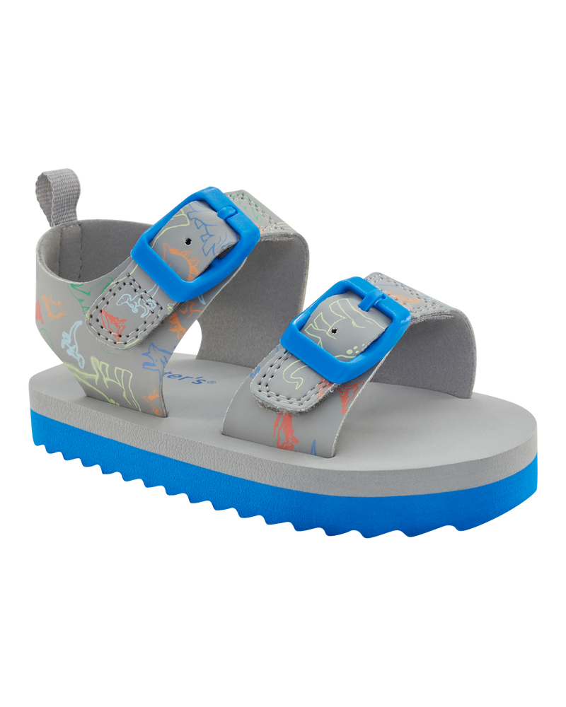 Toddler Strappy Casual Sandals - Grey/Blue, image 1 of 7 slides