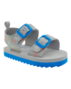 Toddler Strappy Casual Sandals - Grey/Blue, image 1 of 7 slides