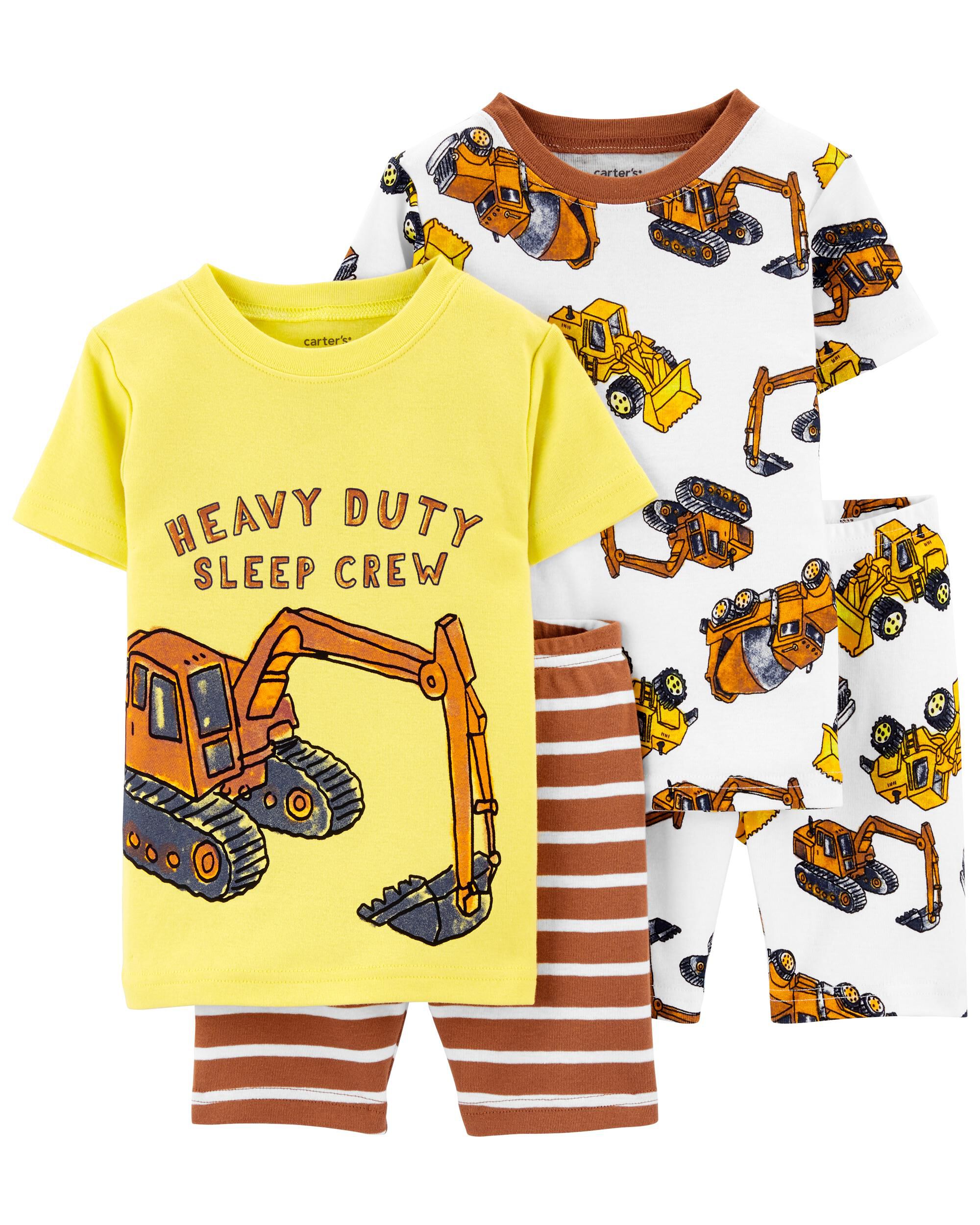Toddler 4 Piece Construction 100 Snug Fit Cotton Pajamas