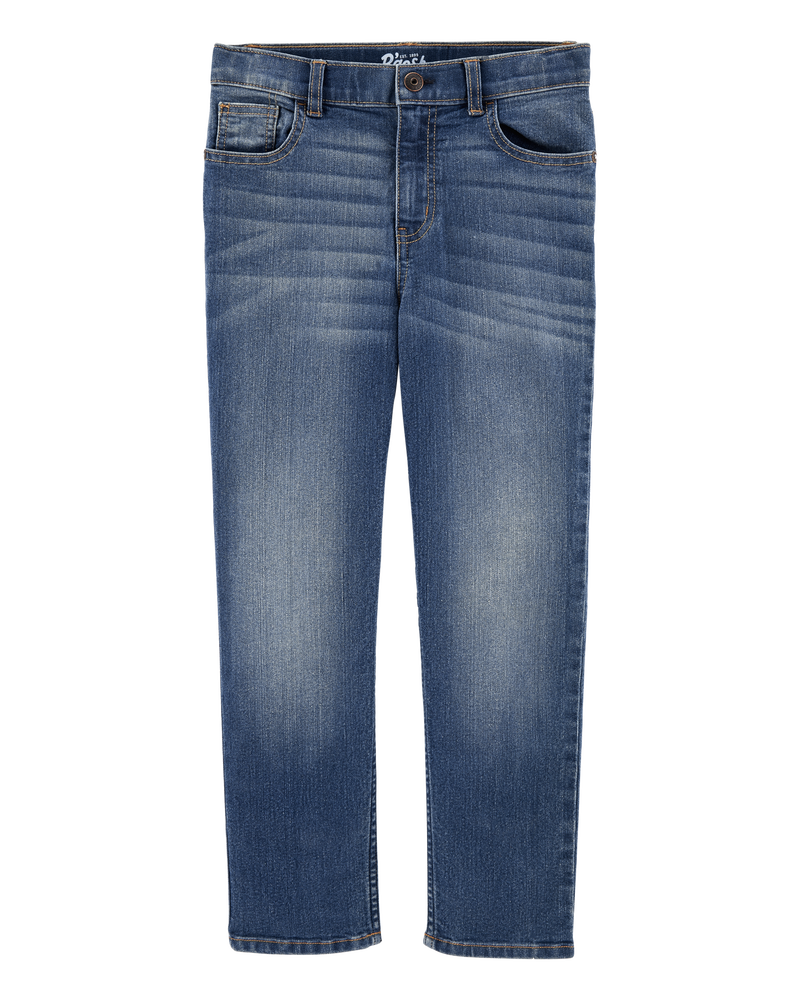 Kid Dark Wash Straight-Leg Jeans, image 1 of 3 slides