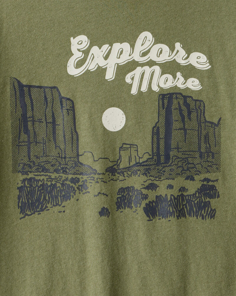 Boys Explore Long-Sleeve Graphic Tee - Green, image 2 of 3 slides