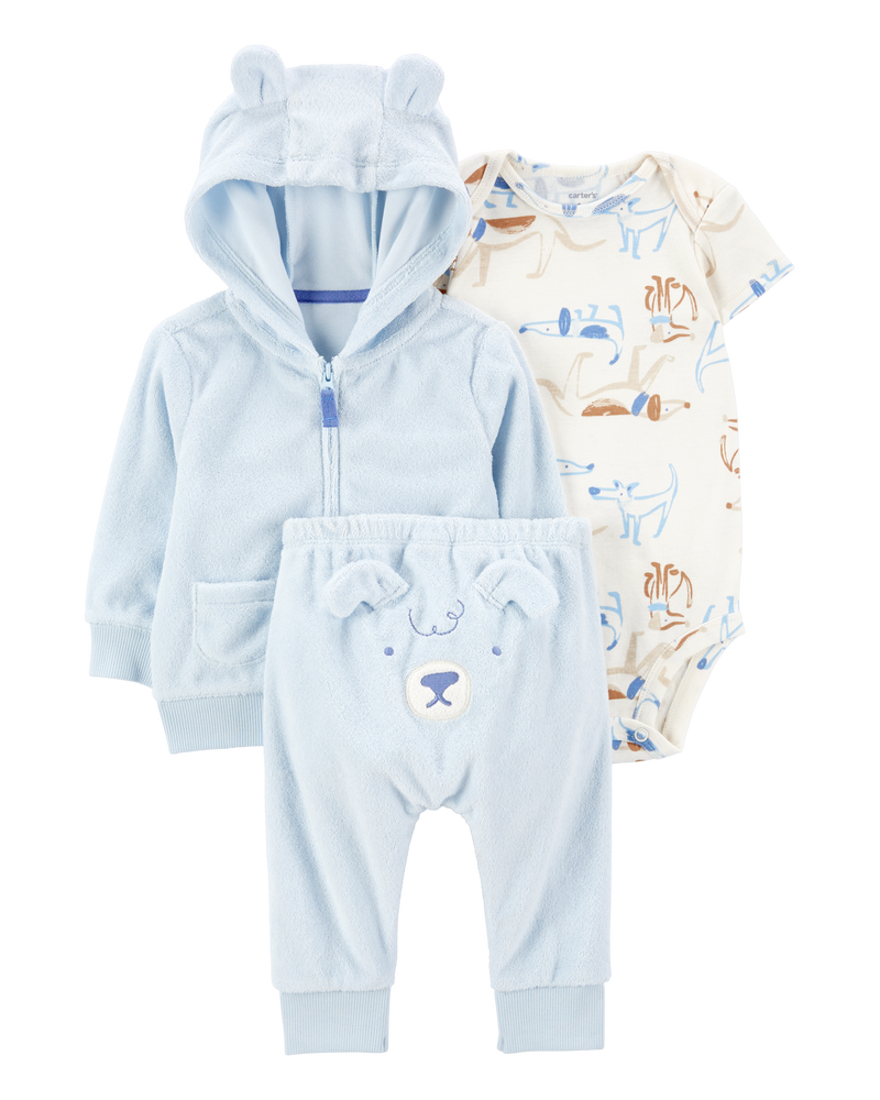 Baby 3-Piece Dog Little Jacket Set, image 1 of 5 slides
