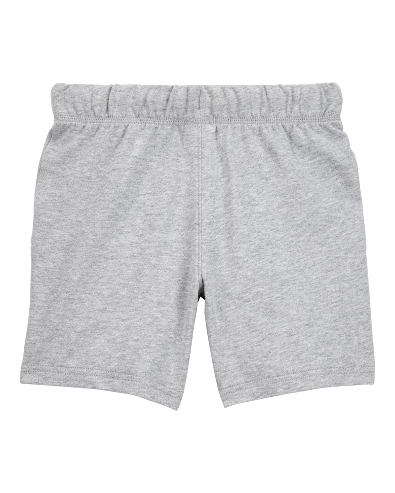Boys Pull-On French Terry Shorts - Grey, image 2 of 4 slides