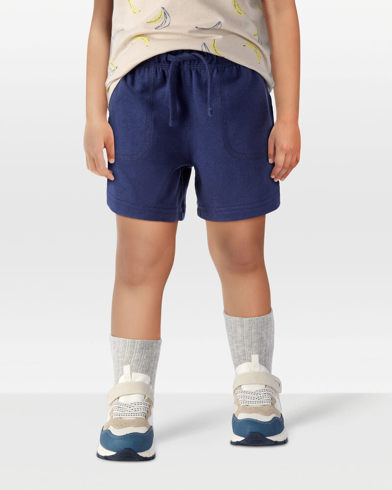 Toddler Boy Pull-On French Terry Shorts - Navy, image 2 of 6 slides
