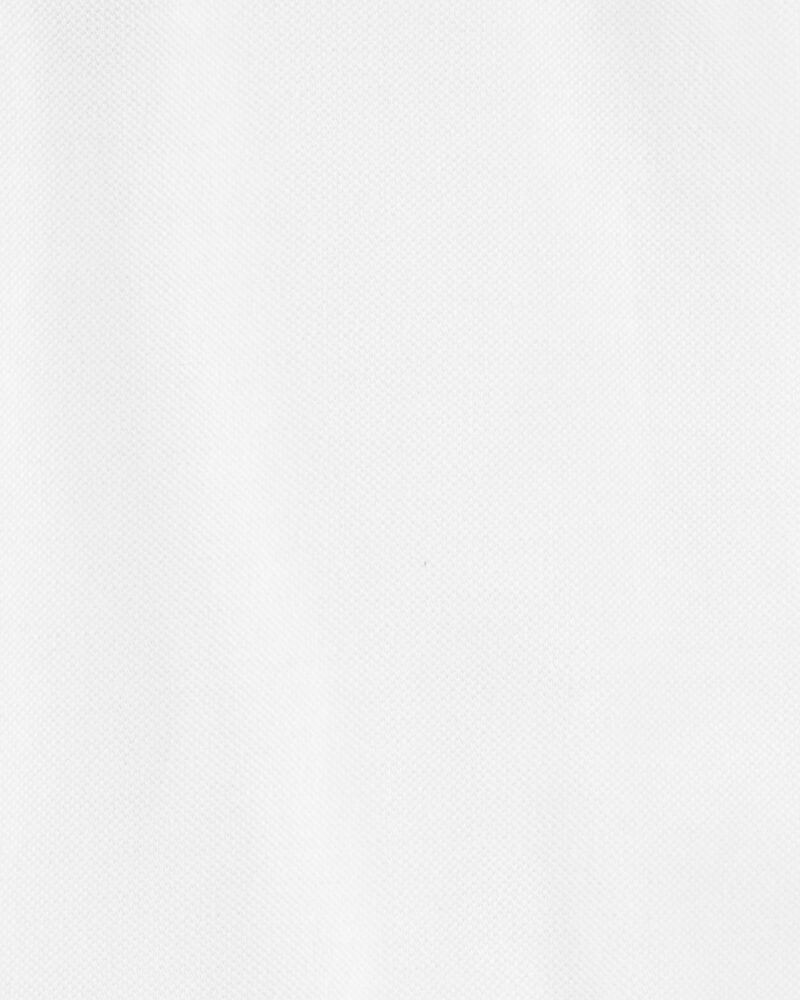 Kid White Polo Uniform Shirt, image 2 of 2 slides
