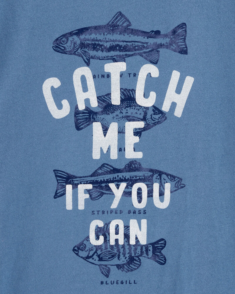Kid Fishing Graphic Tee - Blue, image 2 of 3 slides