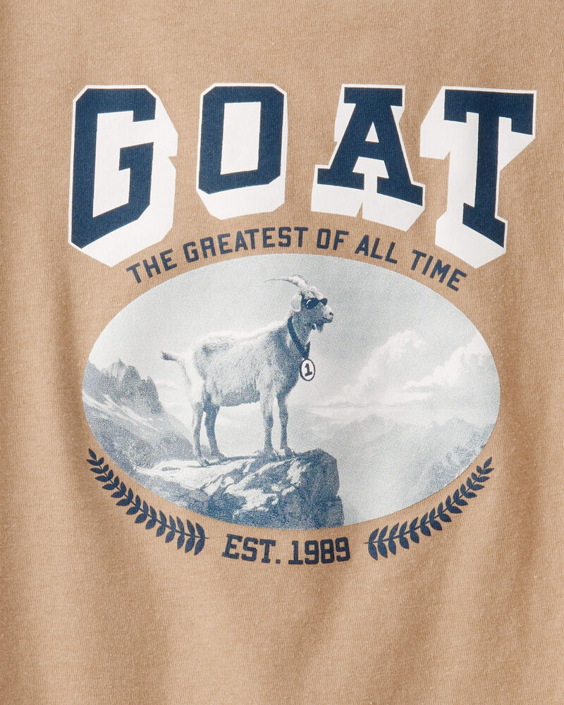 Boys GOAT Long-Sleeve Graphic Tee - Brown, image 2 of 3 slides