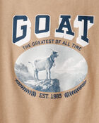 Boys GOAT Long-Sleeve Graphic Tee - Brown, image 2 of 3 slides