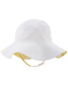 Baby Reversible Sunflower Sun Hat, image 2 of 3 slides