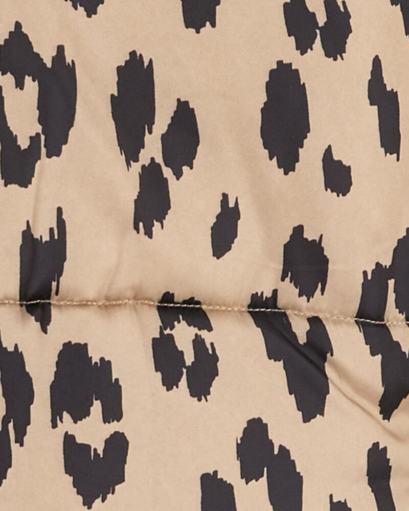 Baby Quilted Leopard Print Snowsuit, image 3 of 3 slides