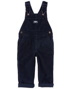 Plaid-Lined Corduroy Overalls, image 1 of 3 slides