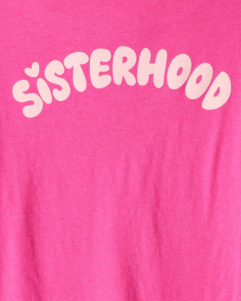 Girls Sisterhood Long-Sleeve Graphic Tee - Pink, image 4 of 5 slides