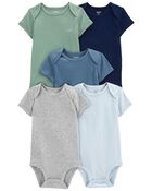 Baby 5-Pack Short-Sleeve Bodysuits, image 1 of 7 slides