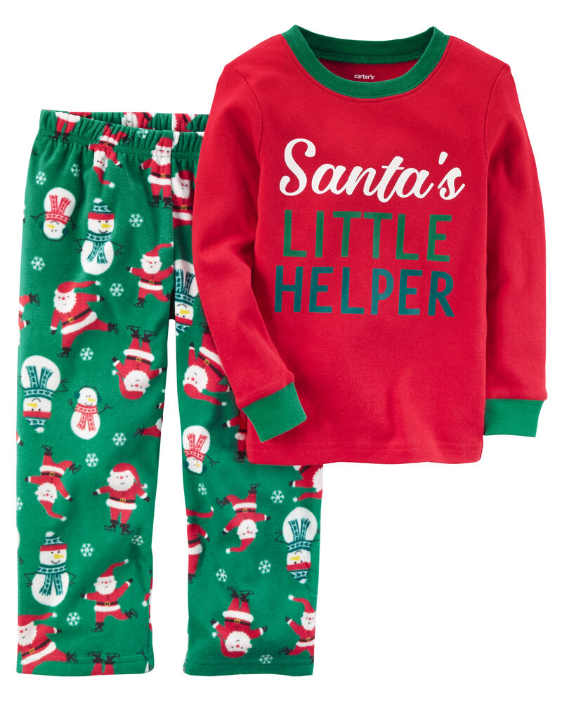 2 Piece Christmas Cotton Fleece Pjs Skiphop Com