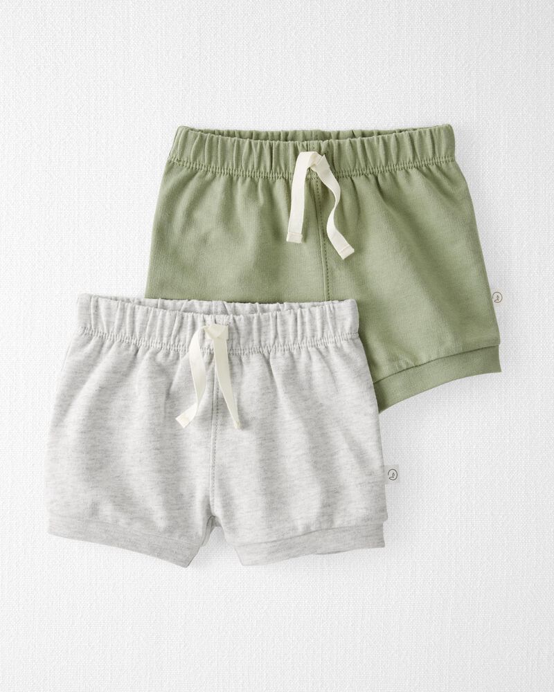 Toddler 2-Pack Organic Cotton Shorts, image 1 of 3 slides
