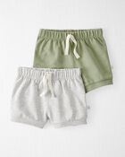 Toddler 2-Pack Organic Cotton Shorts, image 1 of 3 slides