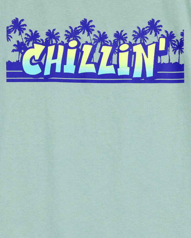 Kid Chillin' Short-Sleeve Graphic Tee - Green, image 2 of 3 slides
