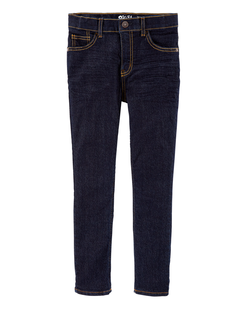 Kid Dark Blue Wash Skinny-Leg Jeans , image 1 of 6 slides