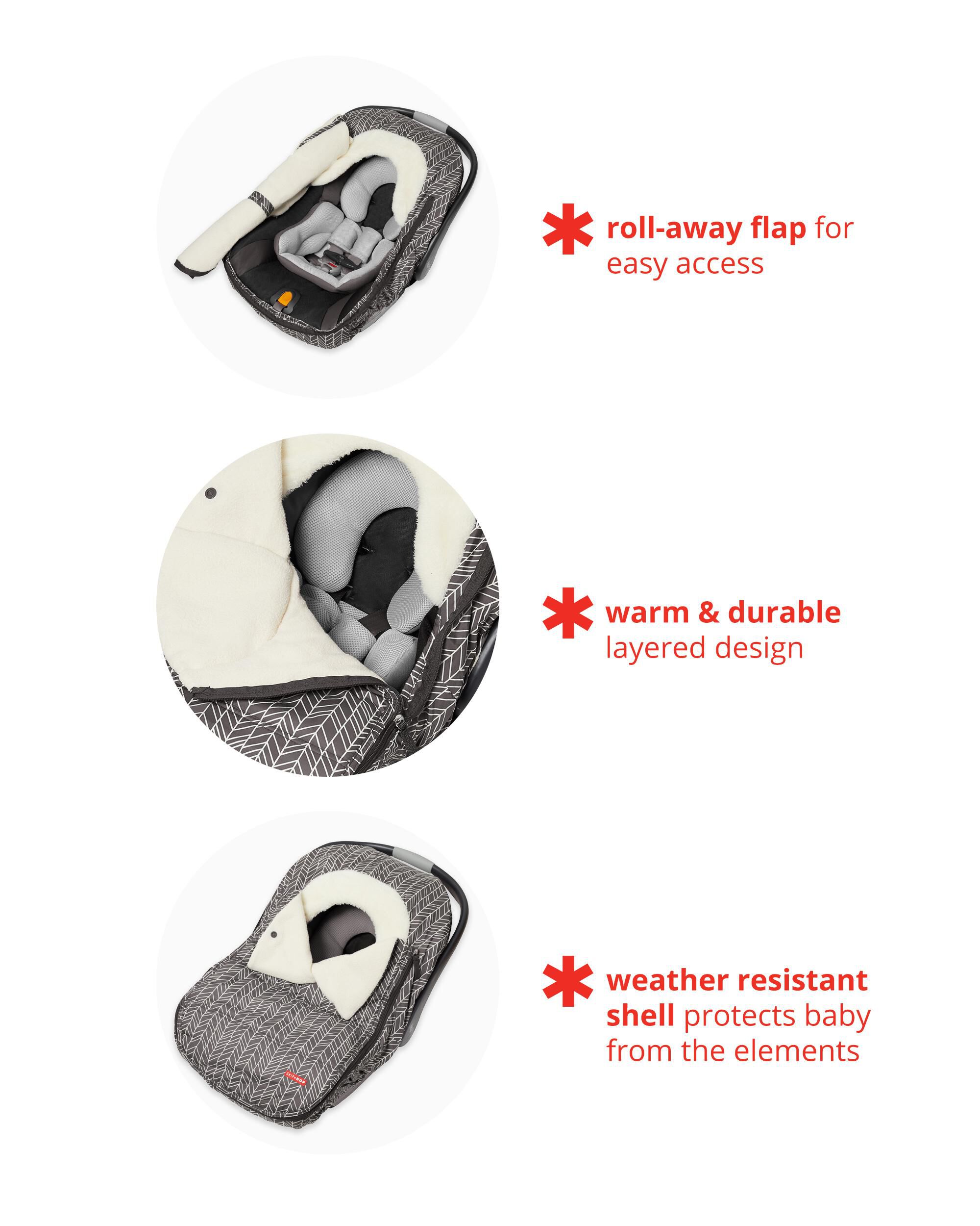 skip hop stroll & go car seat cover heather grey