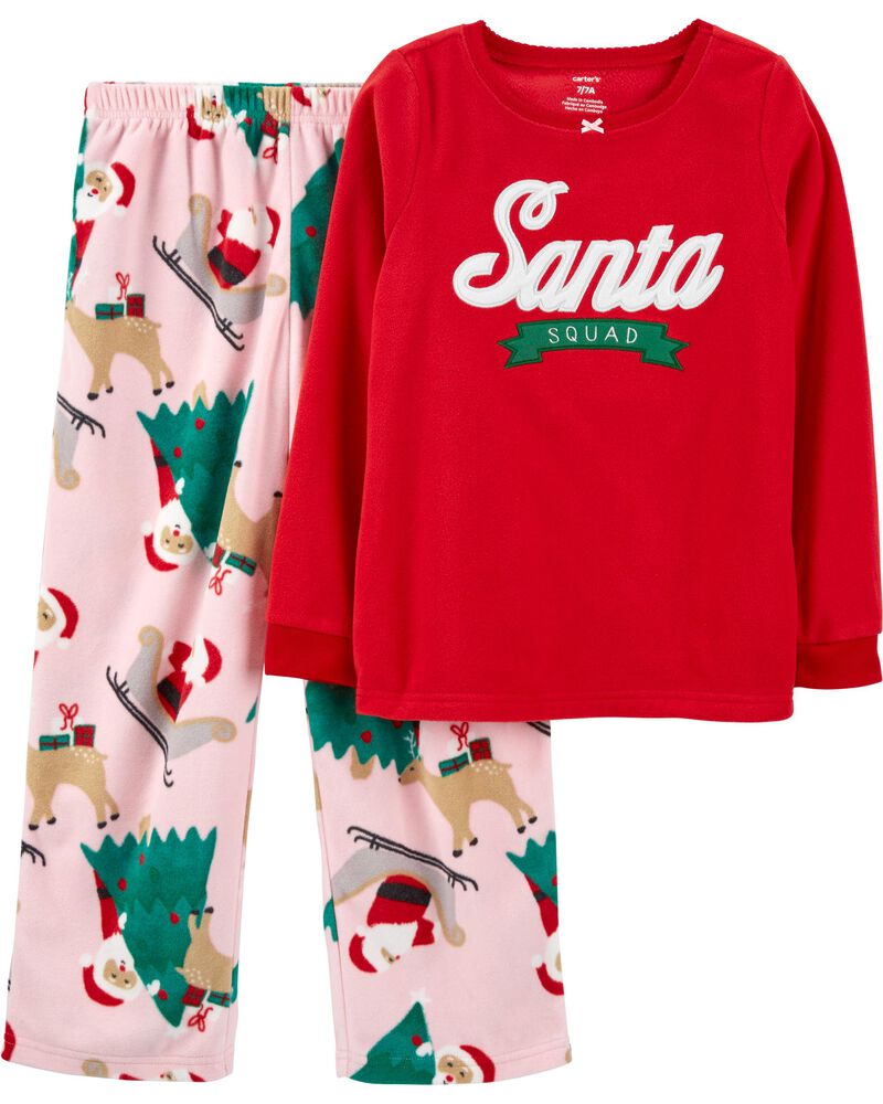 2-Piece Santa Squad Fleece Pajamas, image 3 of 4 slides