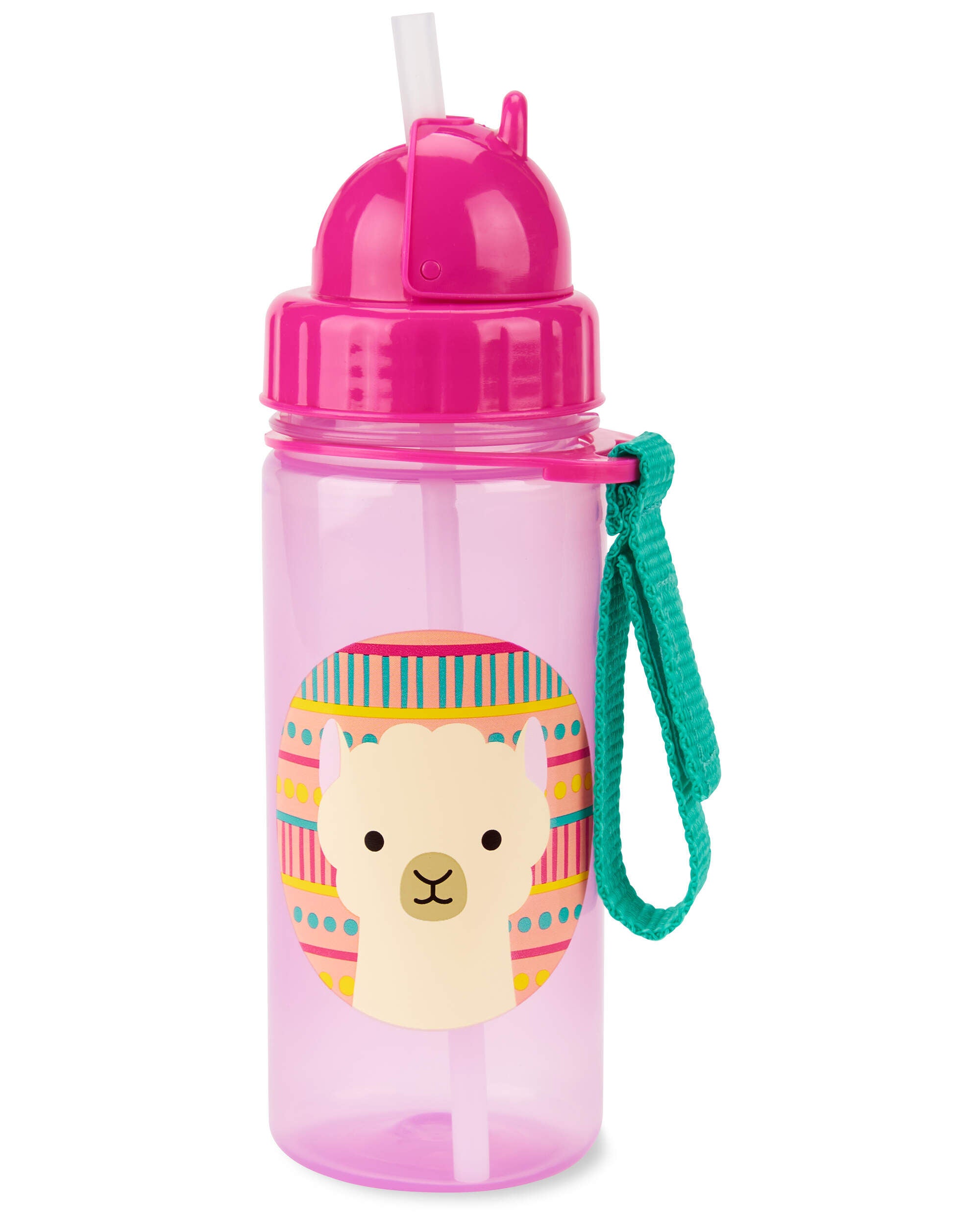 Zoo Straw Bottle - 13 oz - Llama, image 1 of 3 slides
