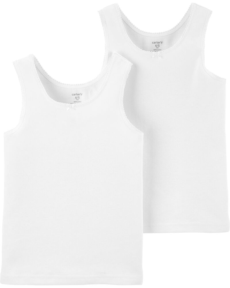 White 2-Pack Cotton Cami Tanks