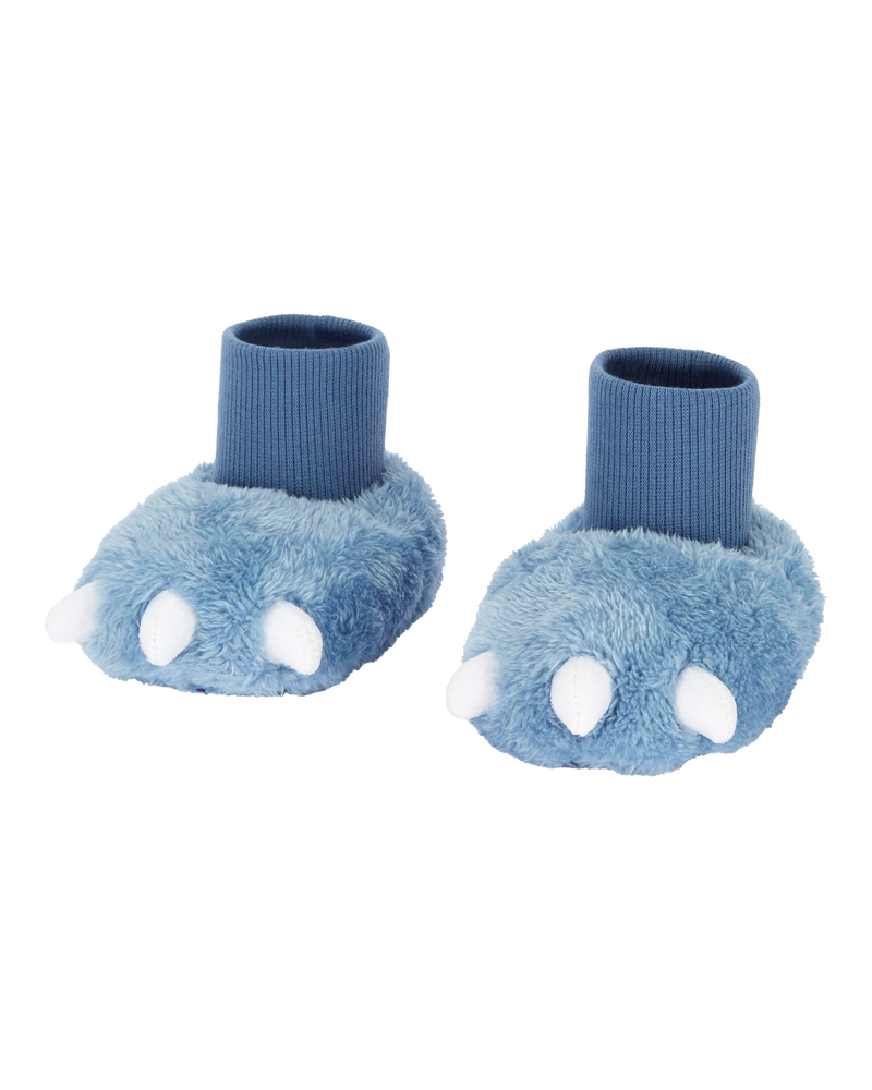 Baby Dinosaur Soft Slippers - Blue, image 1 of 3 slides