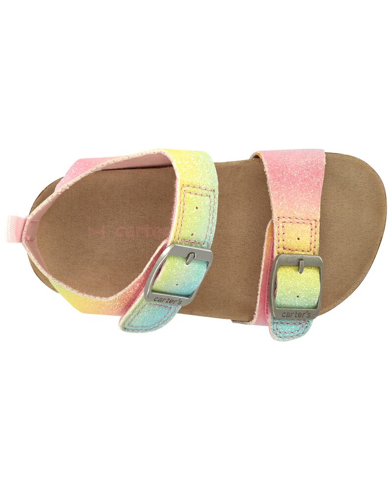 Kid Rainbow Faux Cork Sandals, image 5 of 7 slides