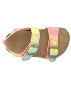 Kid Rainbow Faux Cork Sandals, image 5 of 7 slides
