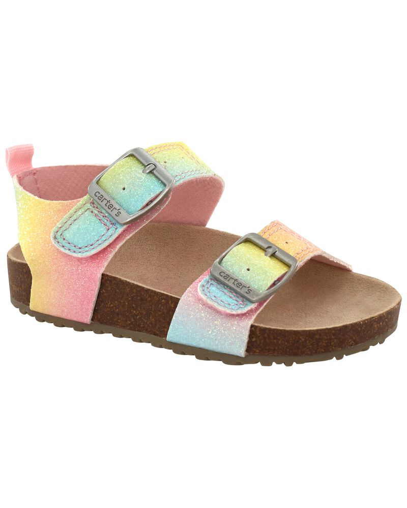 Kid Rainbow Faux Cork Sandals, image 1 of 7 slides