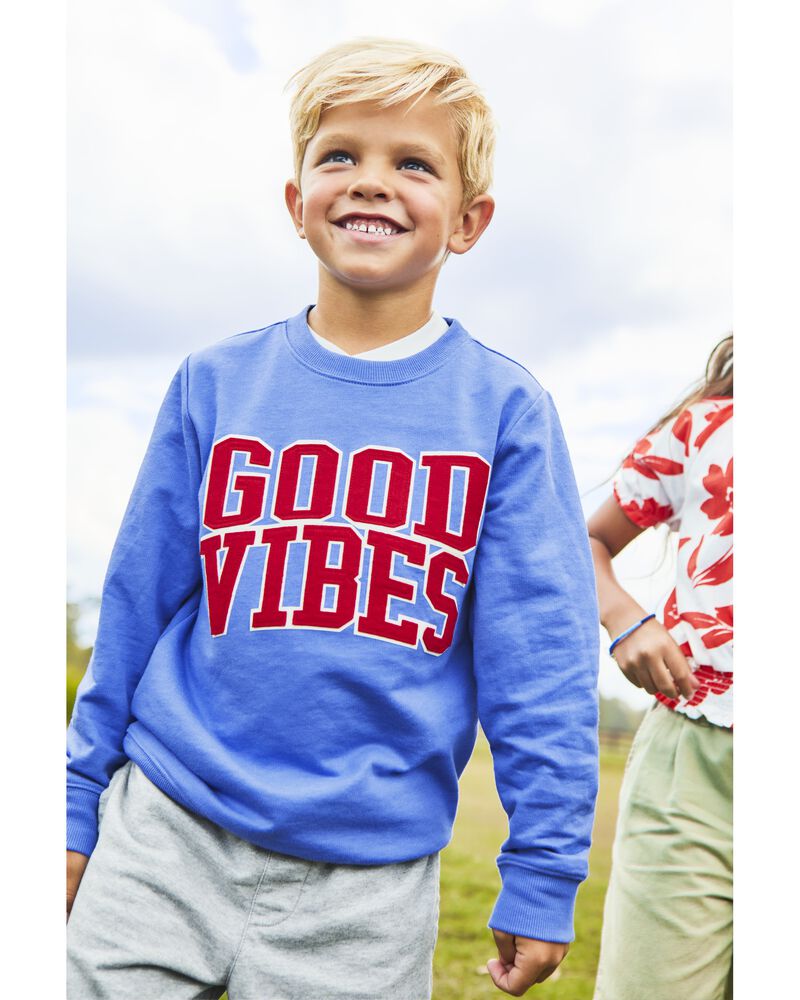 Kid Good Vibes Pullover Sweatshirt, image 2 of 4 slides