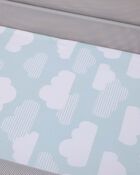 Skip Hop Cozy-Up 2-in-1 Bedside Sleeper 100% Cotton Fitted Bassinet Sheet - Blue & White Clouds, image 4 of 4 slides