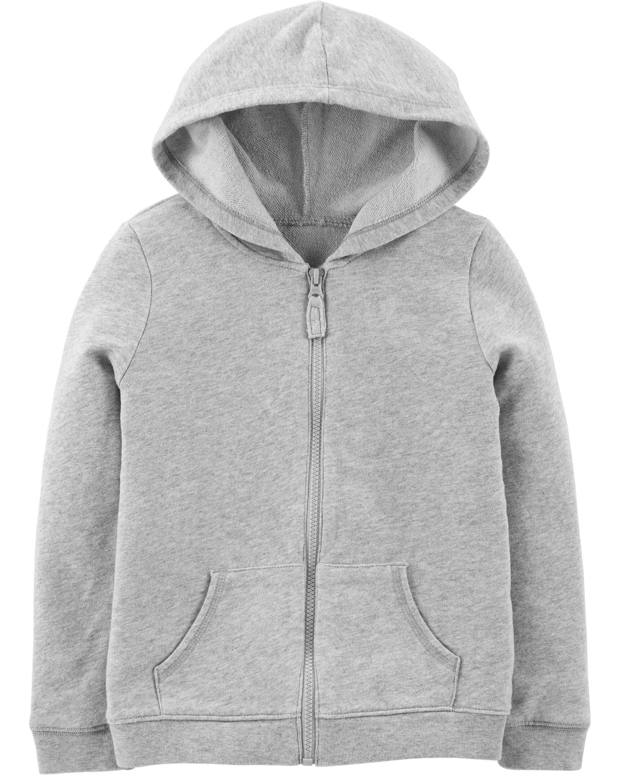 Heather Kid Zip Up French Terry Hoodie skiphop